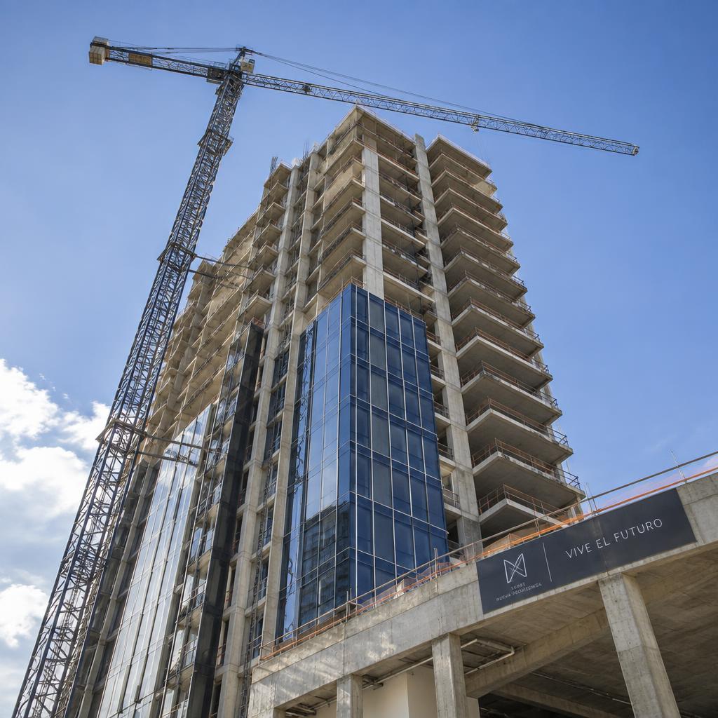Torre residencial en construcción